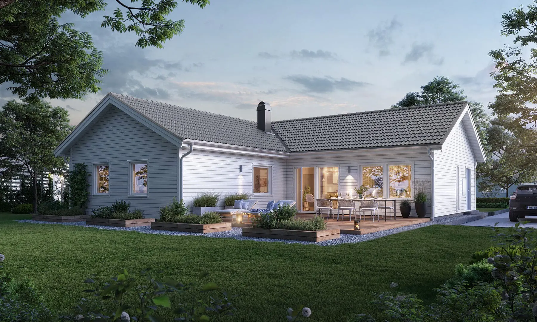 Enplanshus (1-planshus) Prio 141 Modern från Eksjöhus