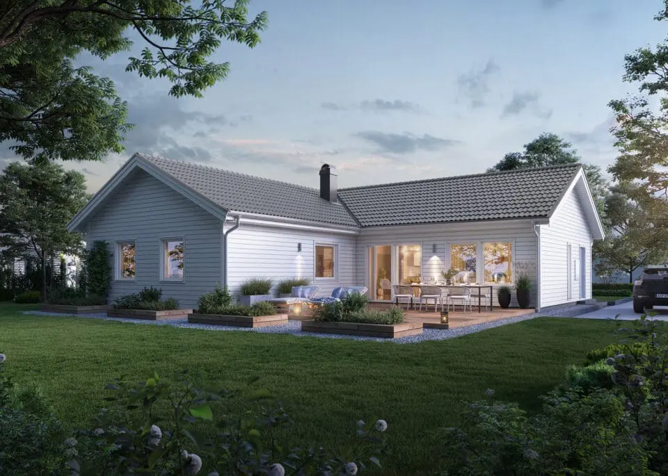 Enplanshus (1-planshus) Prio 141 Modern från Eksjöhus