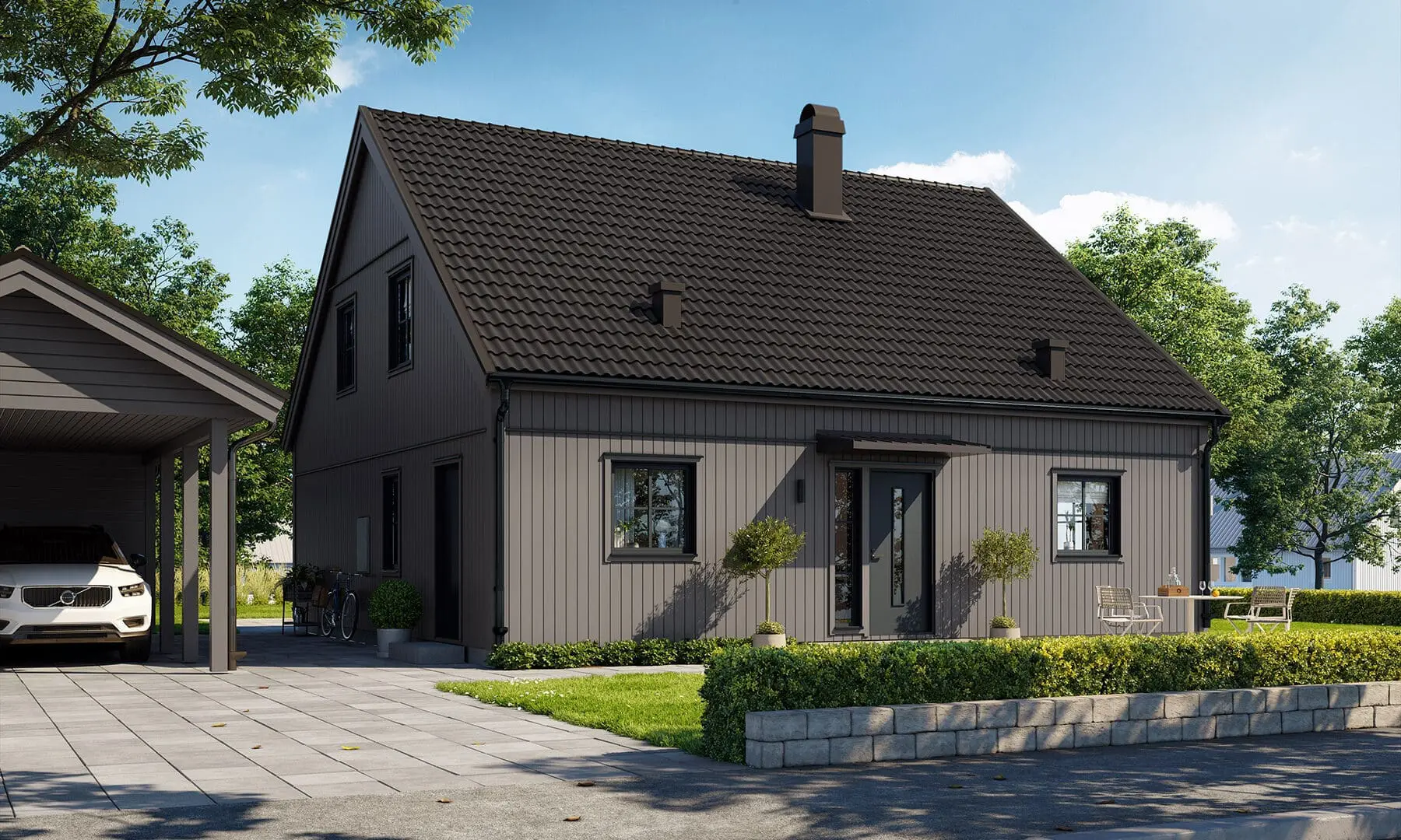 Prio 164 industriell framsida varmgrå