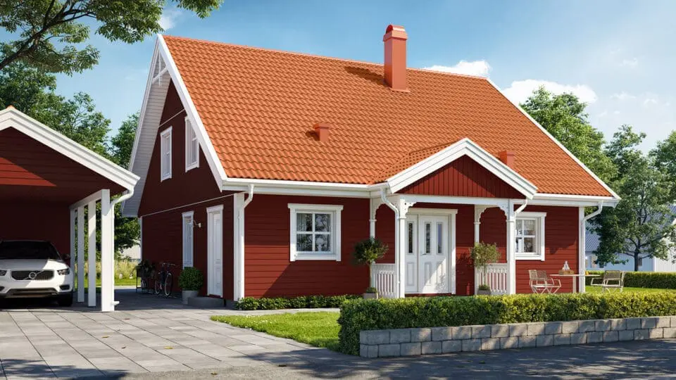 Prio 164 traditionell framsida röd