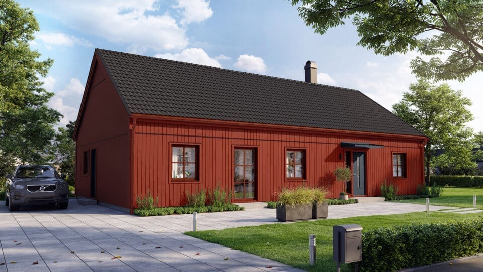 Prio 129 Industriell framsida röd