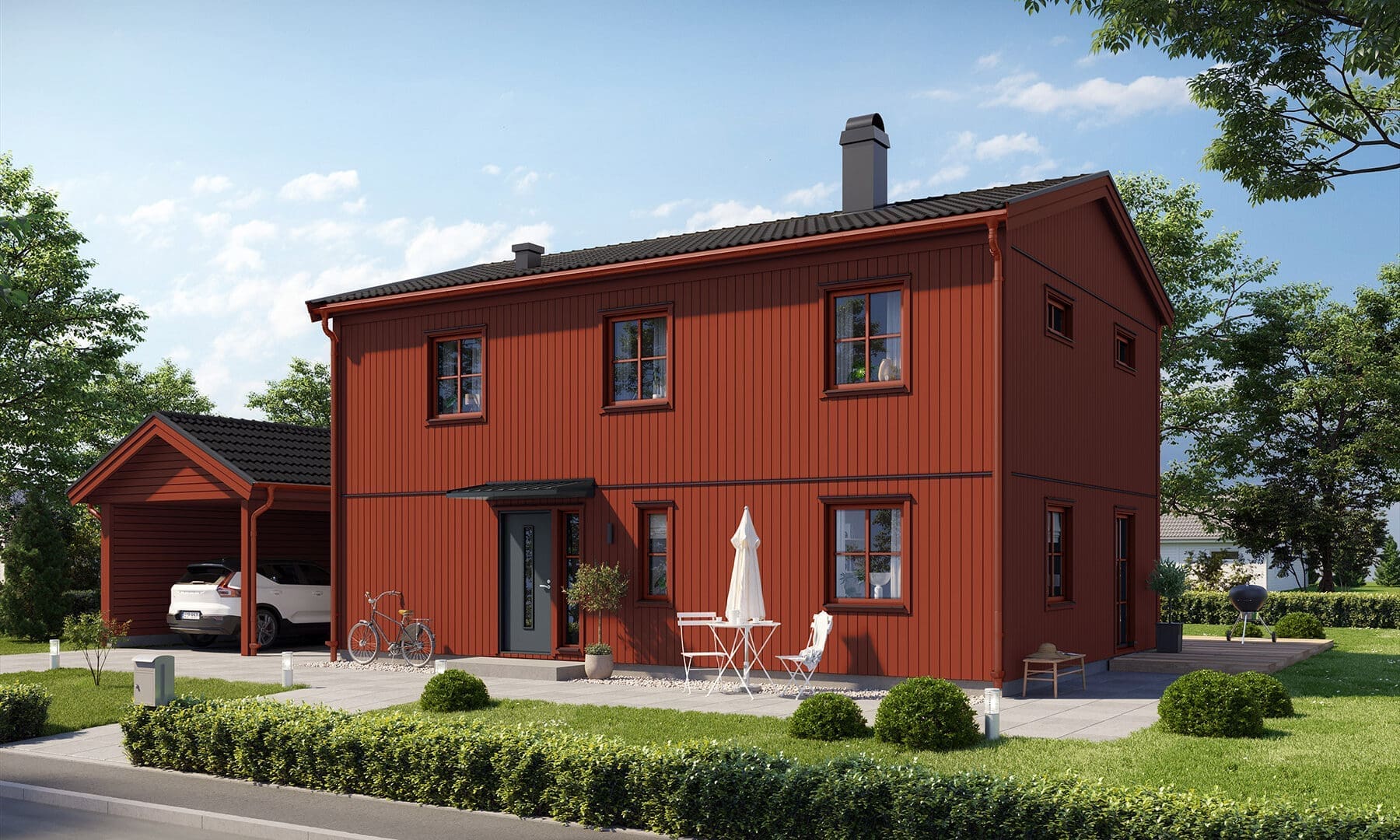 Prio 145 industriell framsida röd