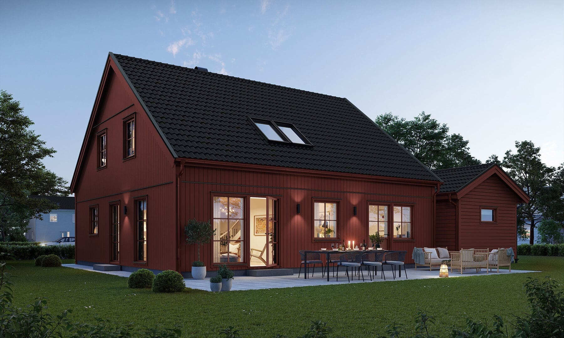 Prio 164 industriell baksida röd