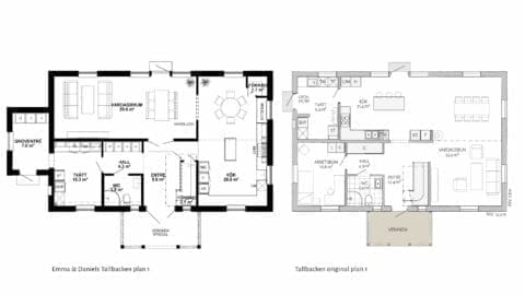 Grundriss Haus Tallbacken | Eksjöhus